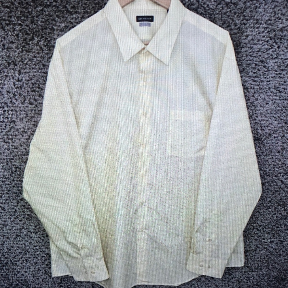 Classic Men's Long-Sleeve Dress Shirt in Cream